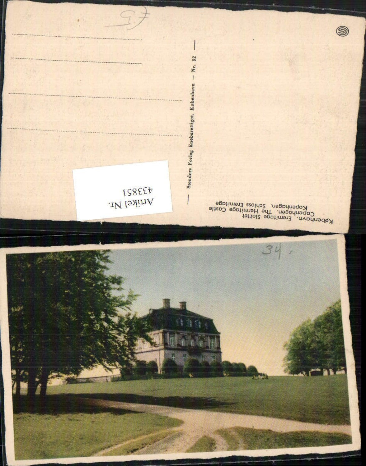 433851,Denmark Kobenhavn Kopenhagen Eremitage Slottet Schloss