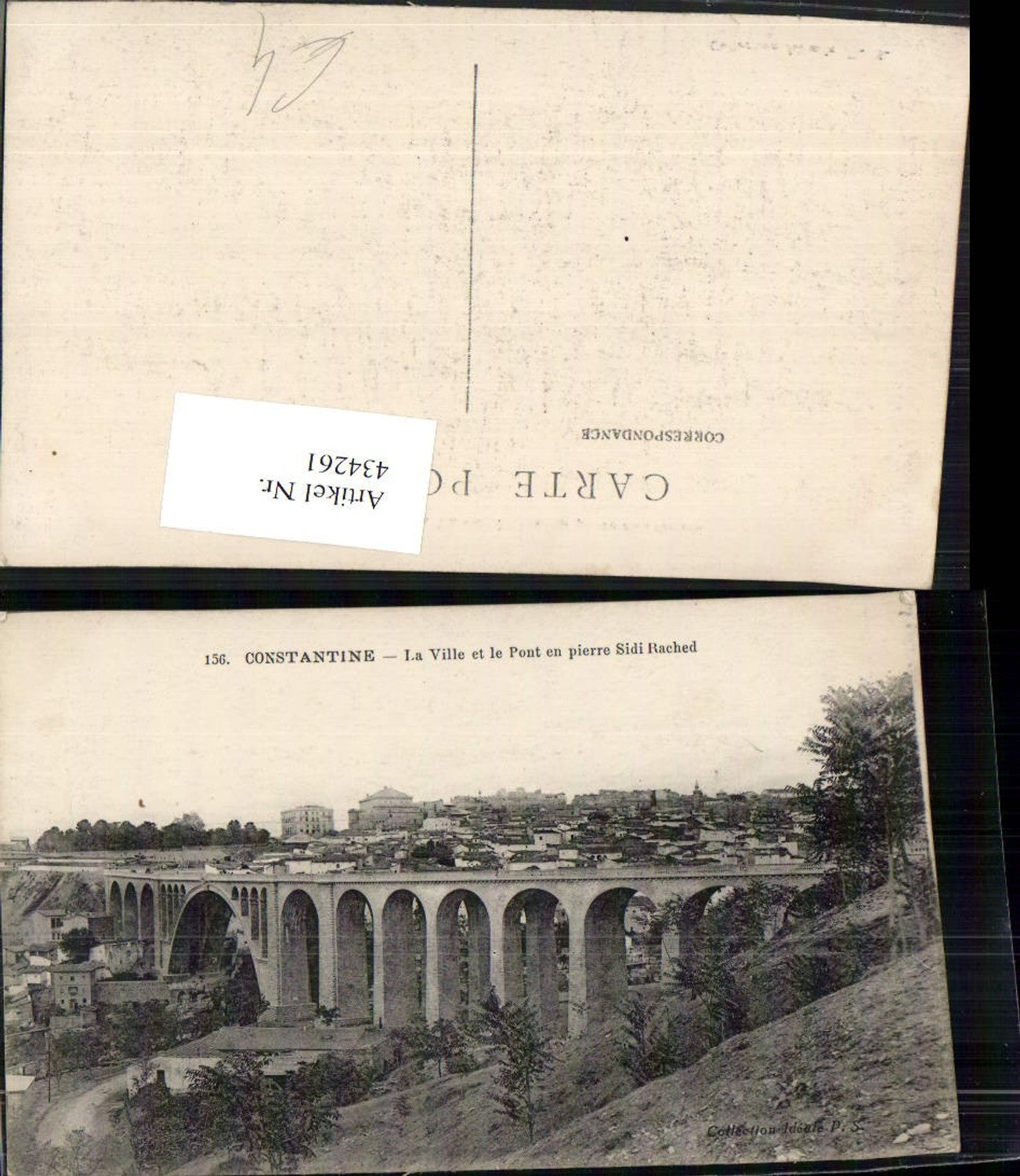 434261,Algeria Constantine La Ville et le Pont en pierre Sidi Rached Brücke Teilansicht