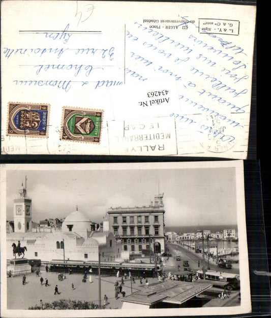 434263,Algeria Alger Algier Place du Gouvernement General Gebäude Denkmal