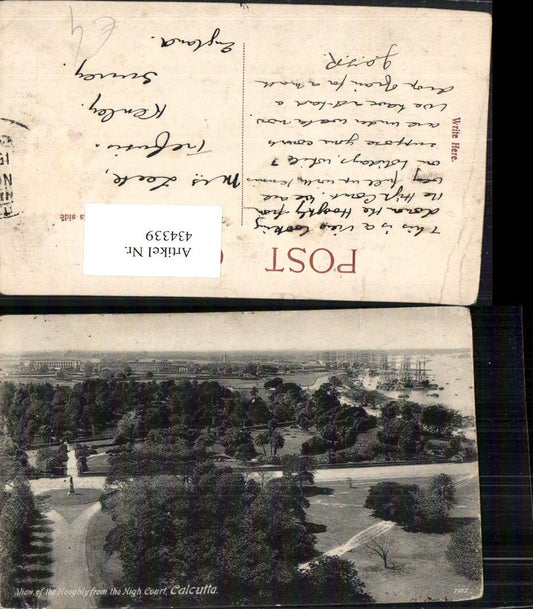 434339,India Calcutta Kalkutta View of the Hooghly from the High Court Hafen