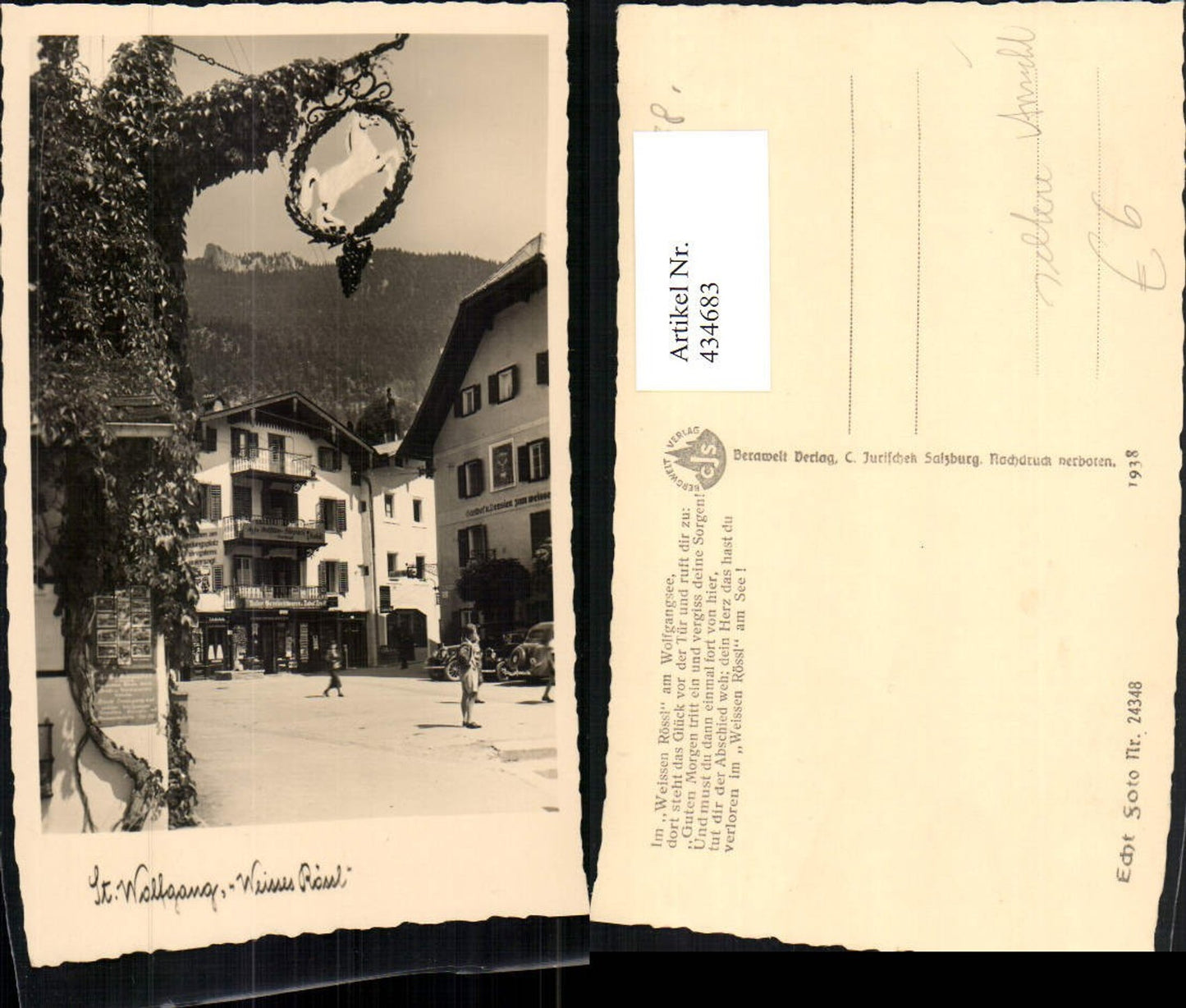 434683,Seltene Ansicht St. Wolfgang Hotel Weißes Rössl Gasthof