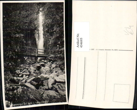 434695,Bad Ischl Hohenzollernfall Wasserfall pub F. E. Brandt 5076