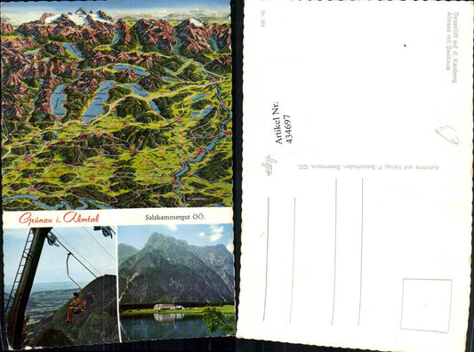 434697,Grünau im Almtal Almsee See Sessellift Landkarte Mehrbildkarte