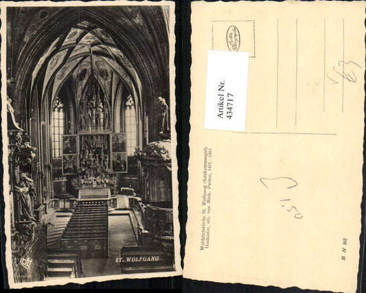 434717,St. Wolfgang Kirche Innenansicht Kanzel Altar pub Cosy