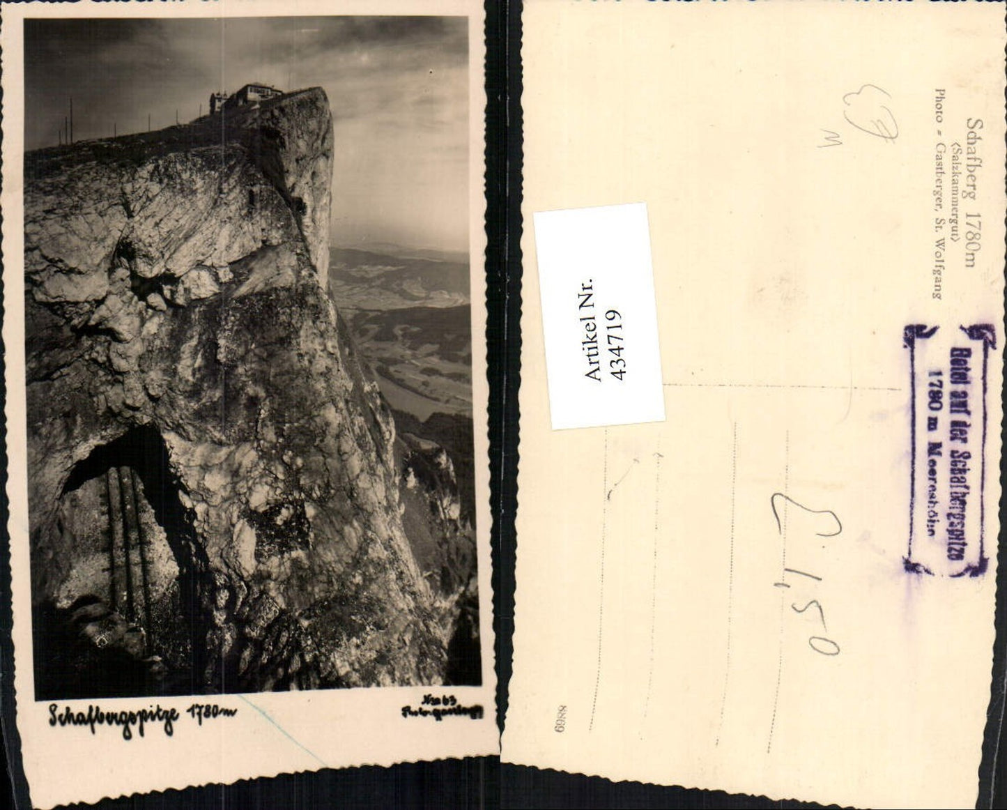 434719,Schafbergspitze m. Hotel b. St. Wolfgang