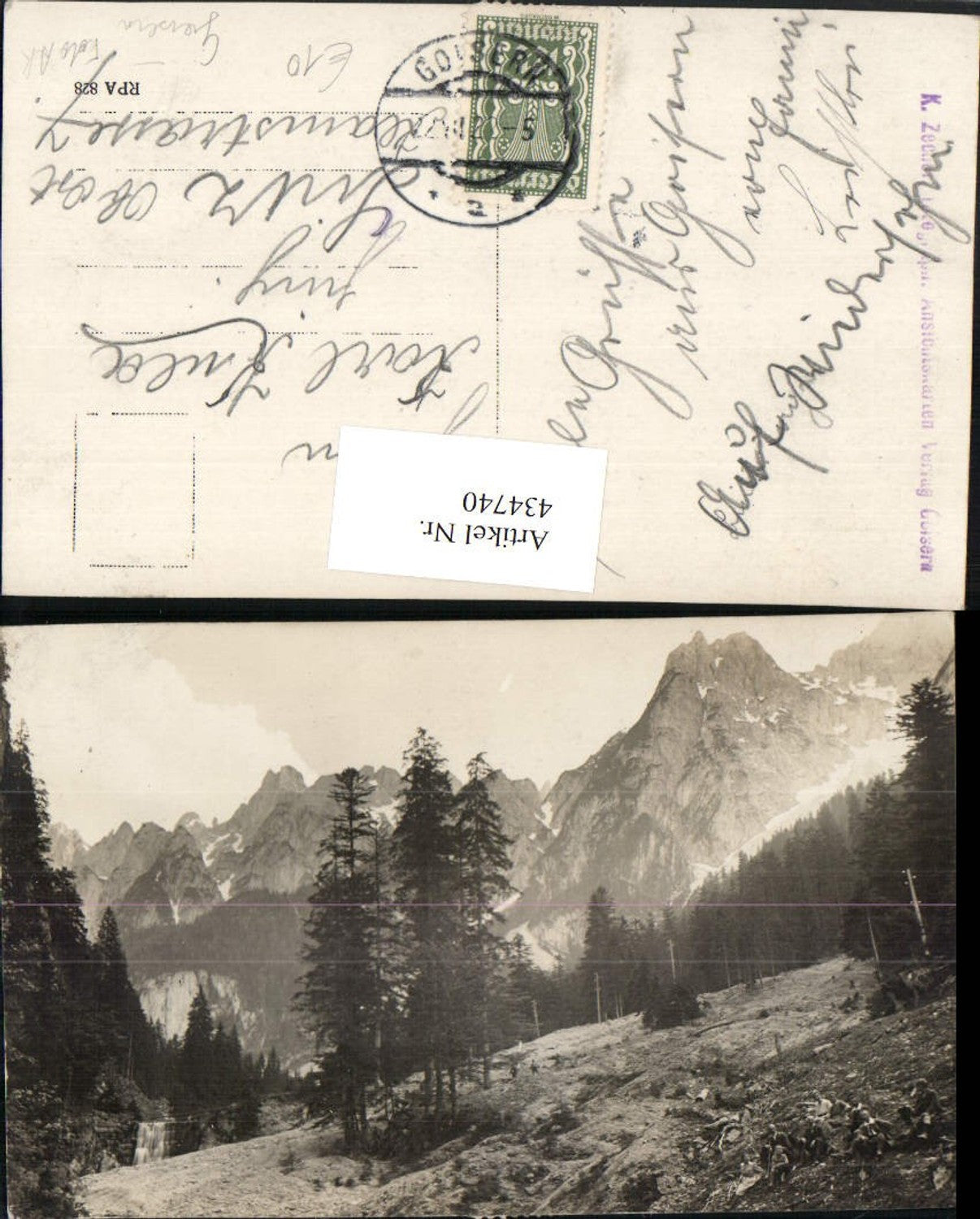 434740,Foto AK Bad Goisern Landschaft Bergkulisse