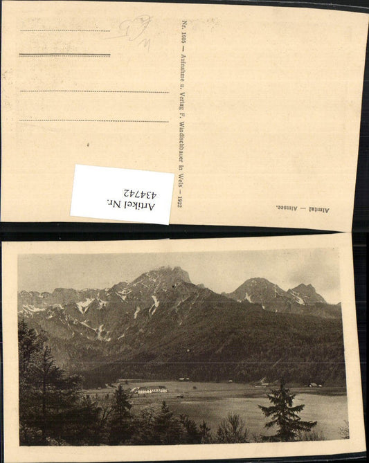 434742,Almtal b. Grünau Almsee See Bergkulisse