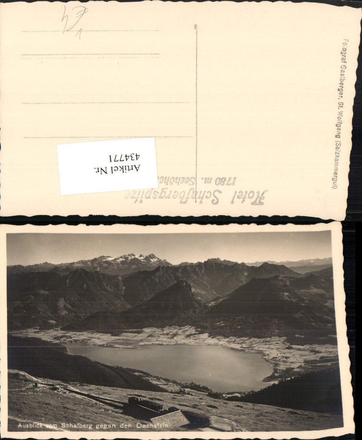 434771,Ausblick vom Schafberg geg. Dachstein b. St. Wolfgang Bergkulisse pub Foto Gastberger