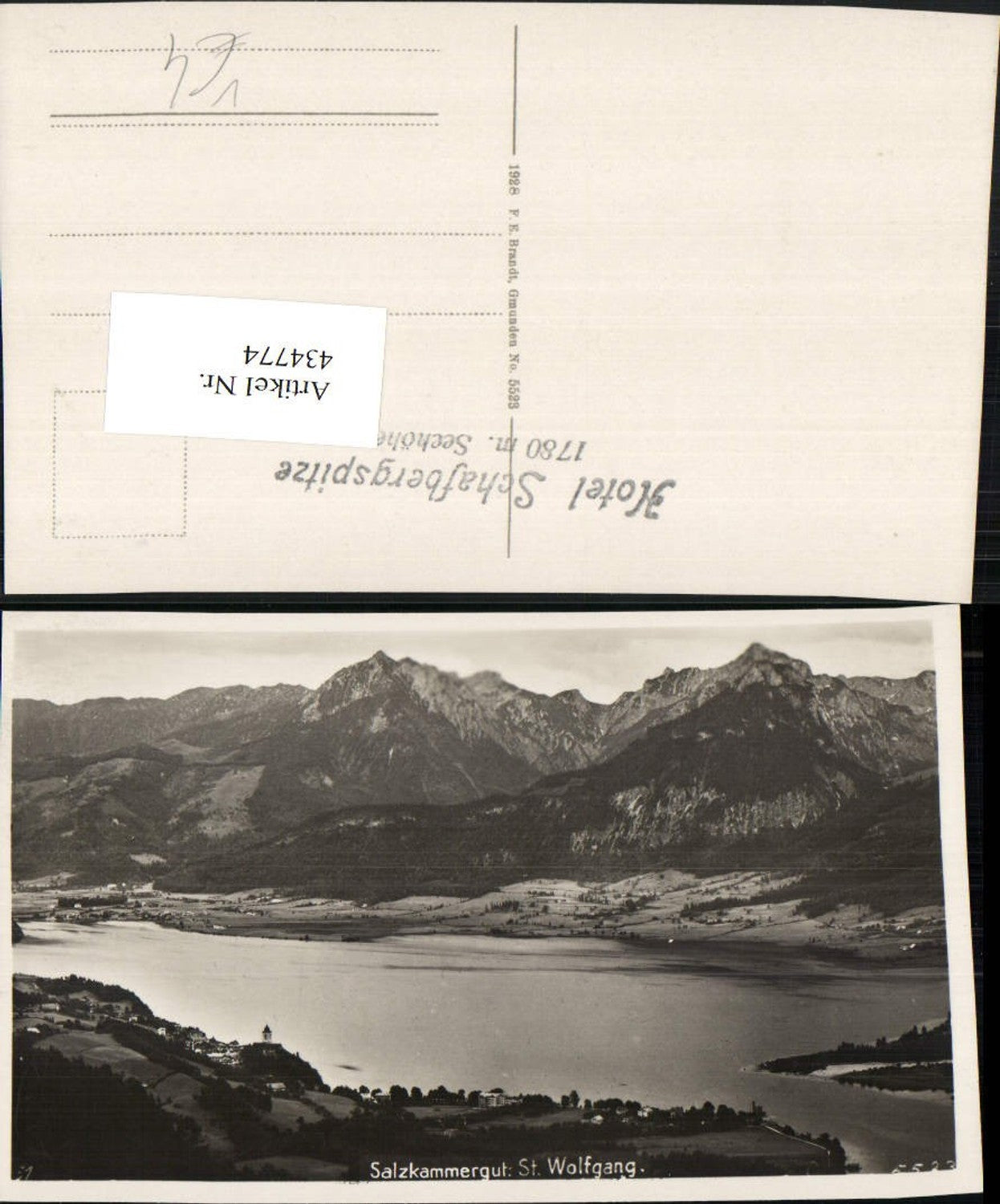 434774,St. Wolfgang am See Totale Bergkulisse pub F. E. Brandt 5523