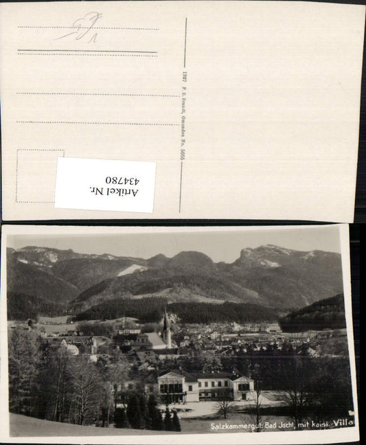 434780,Bad Ischl Totale m. Kaiservilla Bergkulisse pub F. E. Brandt 5055