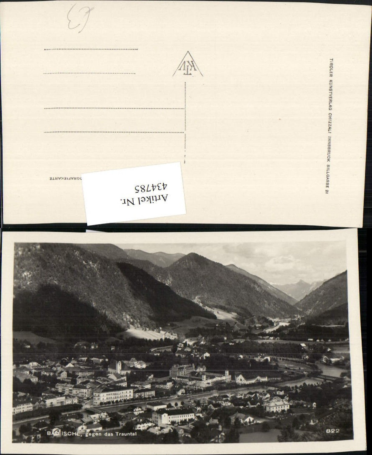 434785,Bad Ischl Totale geg. Trauntal Bergkulisse