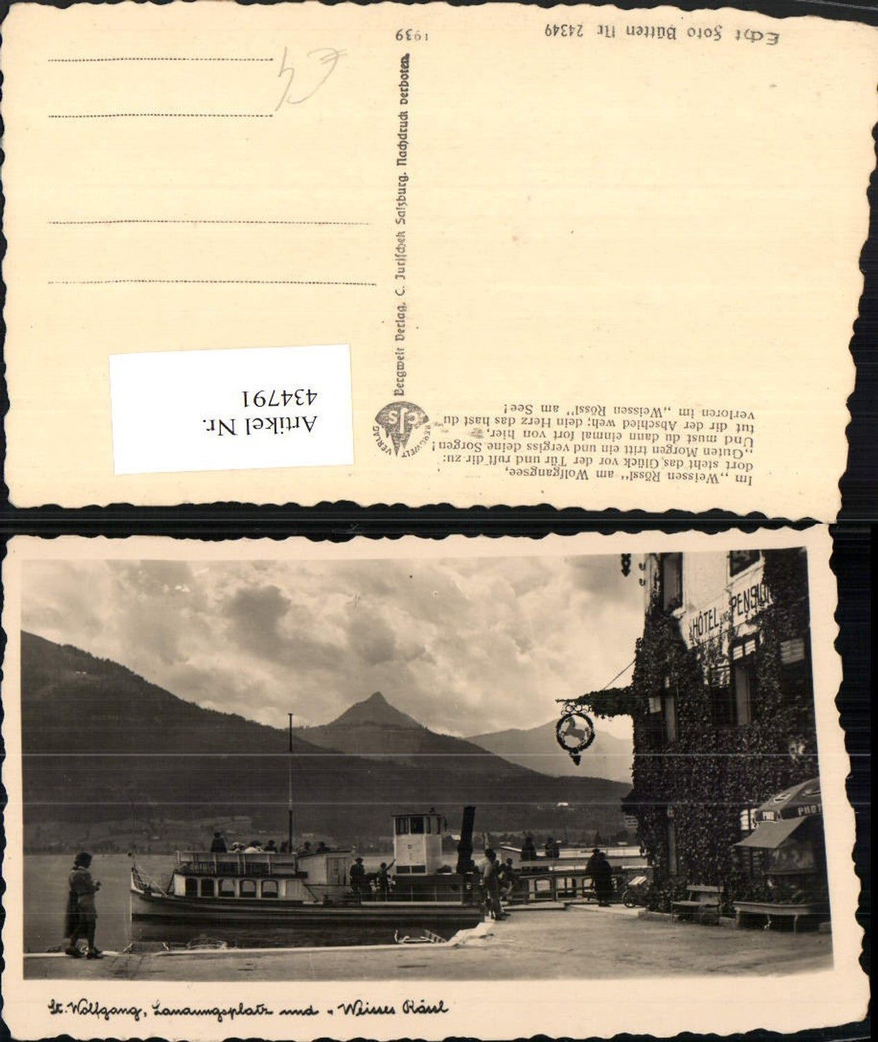 434791,St. Wolfgang Landungsplatz u. Hotel weißes Rössl Dampfer Boot