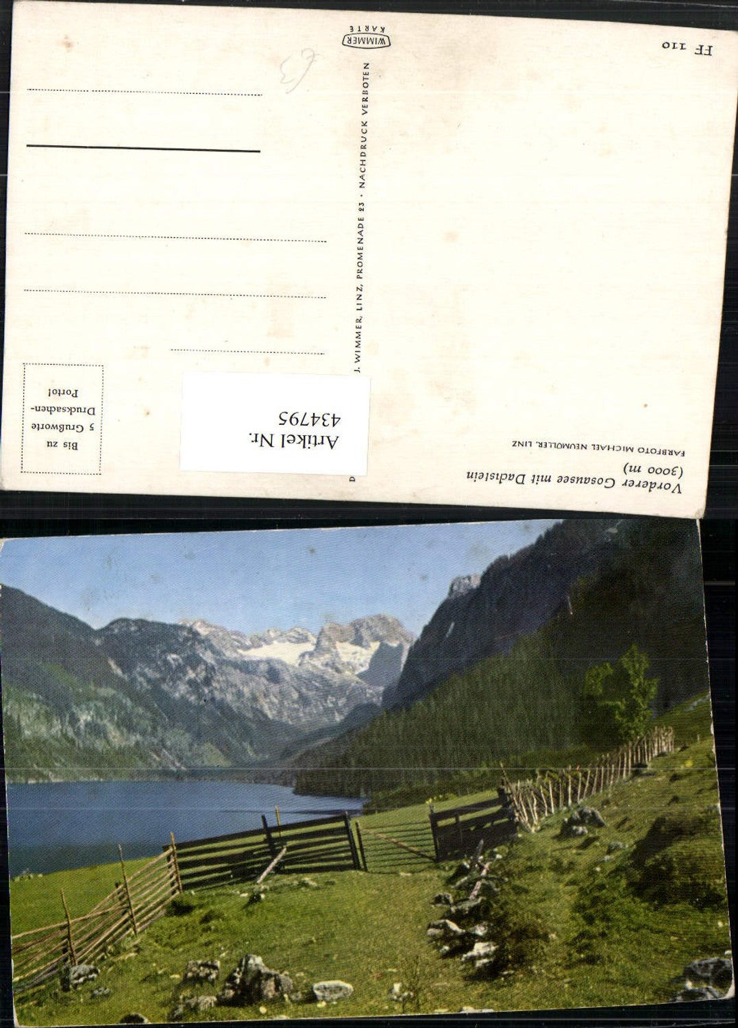 434795,Vorderer Gosausee See b.Gosau m. Dachstein Bergkulisse