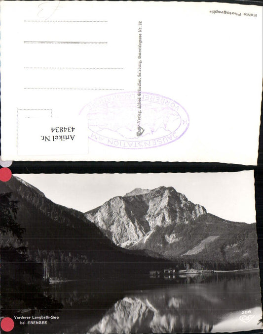 434834,Vorderer Langbathsee See b. Ebensee Bergkulisse
