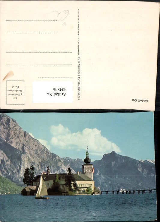 434846,Schloss Ort Orth im Traunsee b. Gmunden Bergkulisse