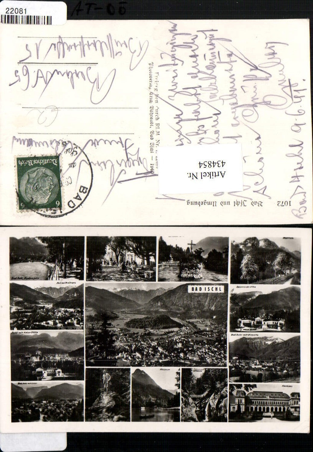 434854,Bad Ischl u. Umgebung Totale Kaiservilla Esplanade Kreuzstein Mehrbildkarte