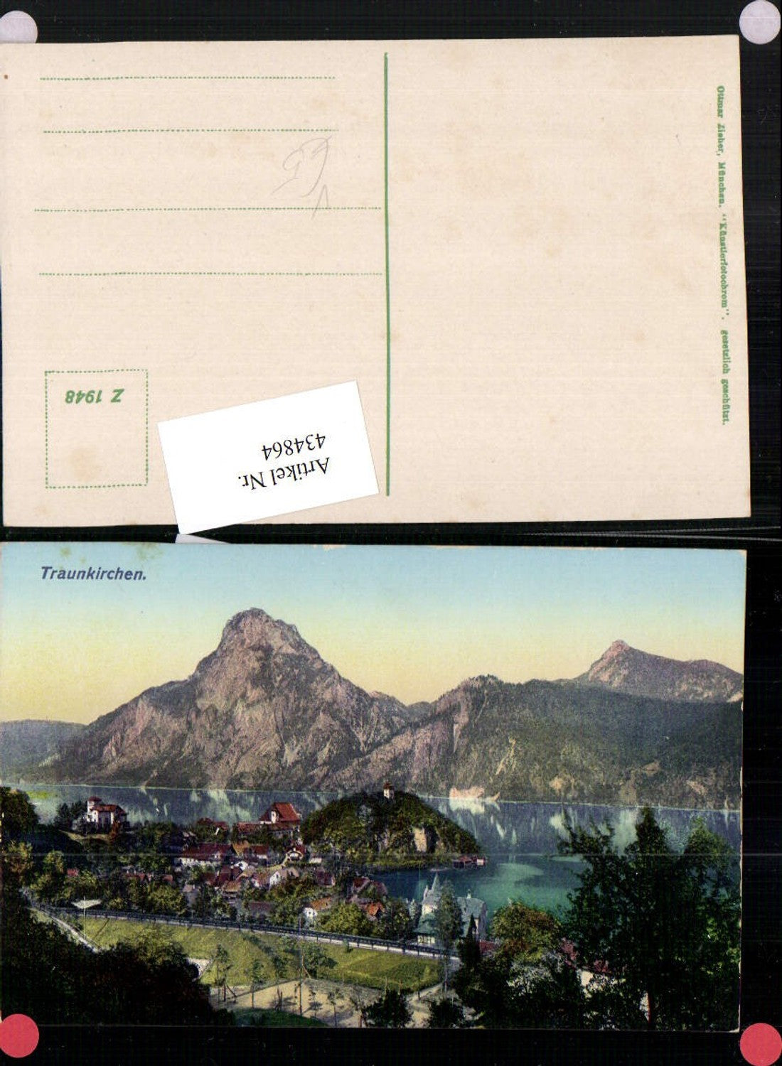 434864,Traunkirchen Totale Bergkulisse pub Ottmar Zieher 1948