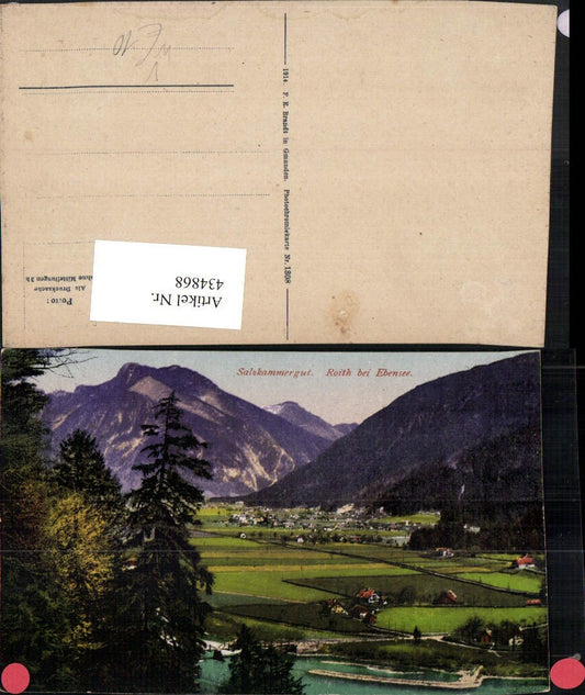 434868,Roith b. Ebensee Bergkulisse pub F. E. Brandt 1308