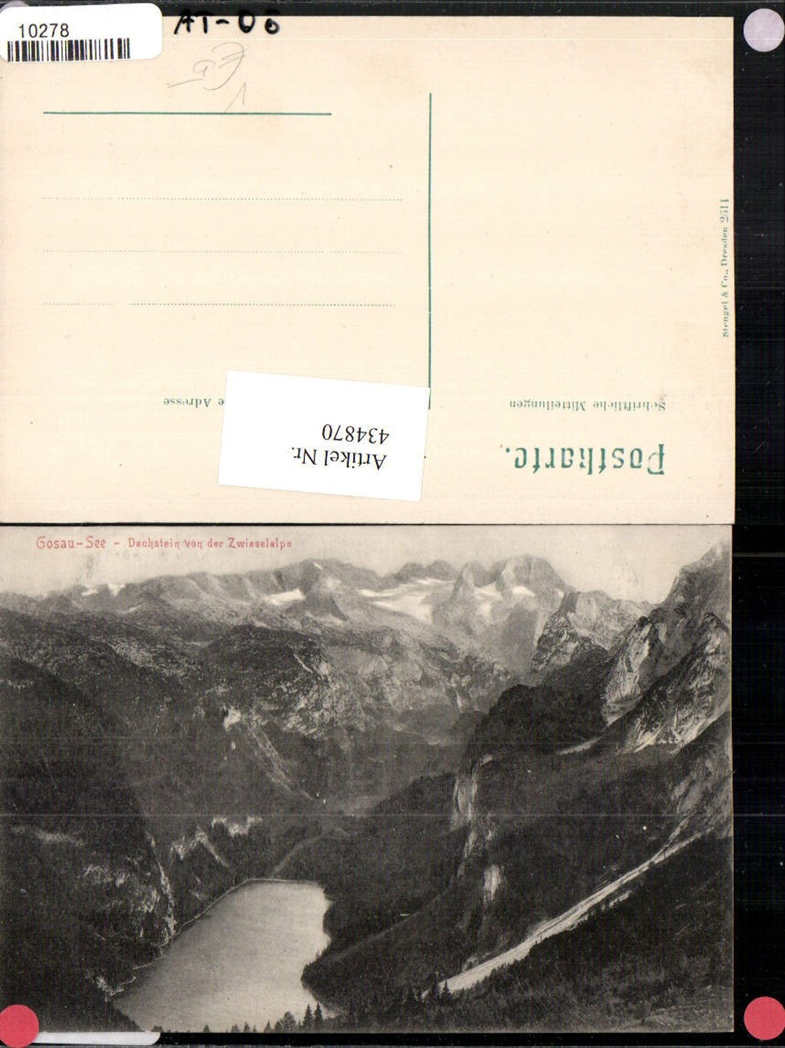 434870,Gosausee See b. Gosau m. Dachstein Bergkulisse pub Stengel & Co 2611