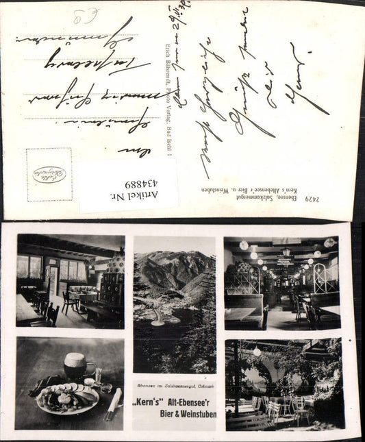 434889,Ebensee Kerns Bier und Weinstuben Mehrbildkarte