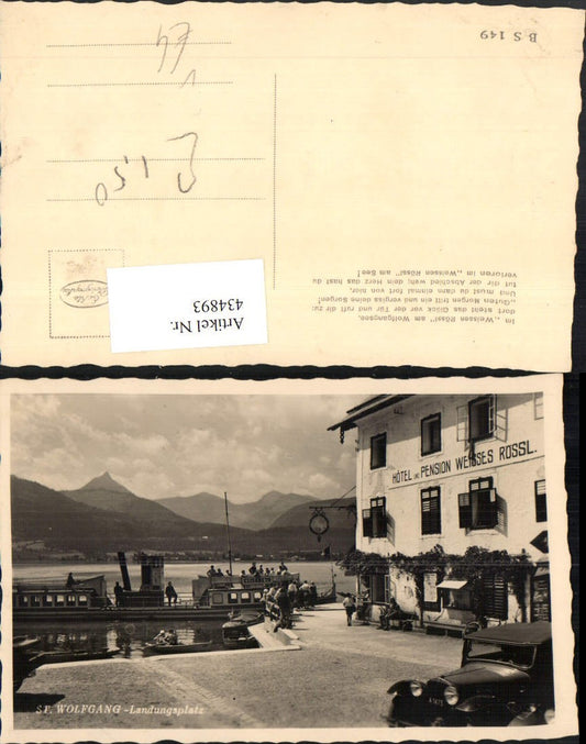 434893,St. Wolfgang Landungsplatz Dampfer Boot Hotel weißes Rössl pub Cosy