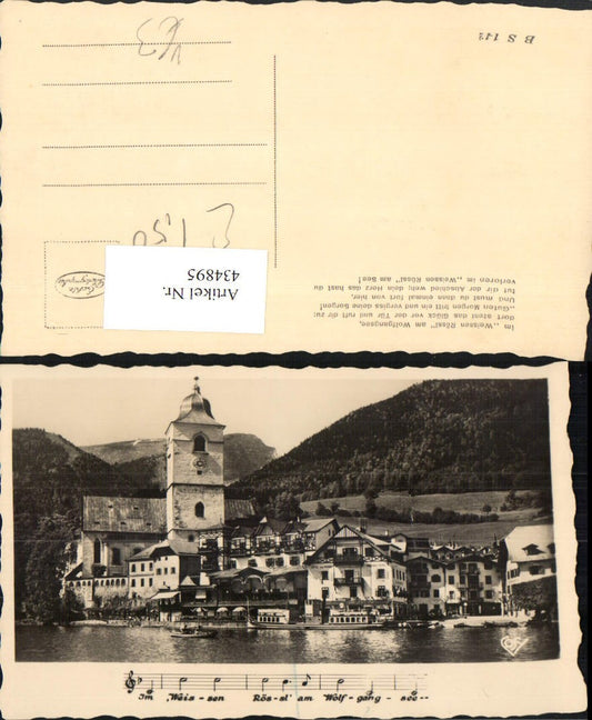 434895,St. Wolfgang Teilansicht Kirche Hotel weißes Rössl Liedzeile pub Cosy