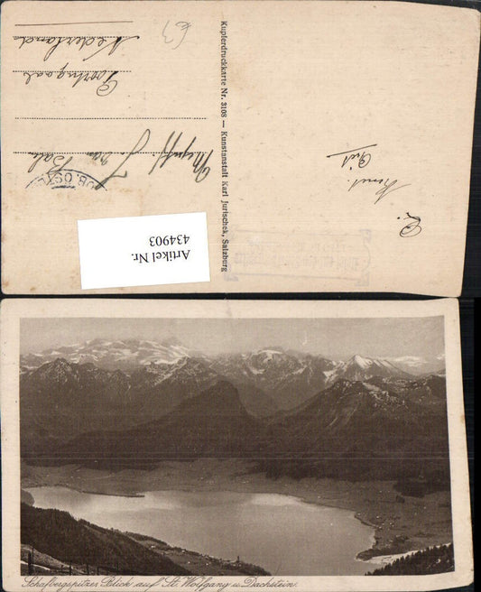 434903,Schafbergspitze m. St. Wolfgang geg. Dachstein Bergkulisse