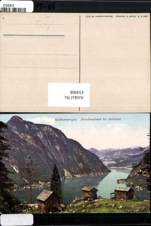 434908,Hirschaualmen b. Hallstatt Bergkulisse pub F. E. Brandt 1151