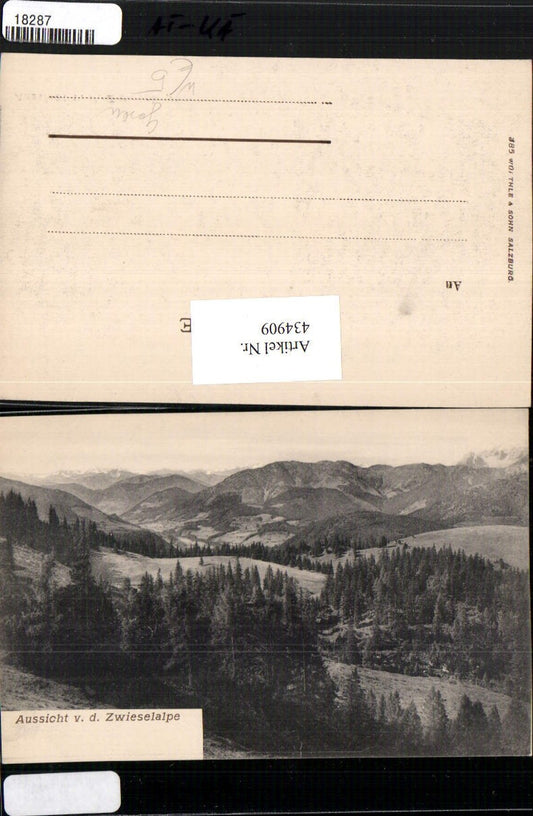 434909,Aussicht von d. Zwieselalpe b. Gosau Bergkulisse