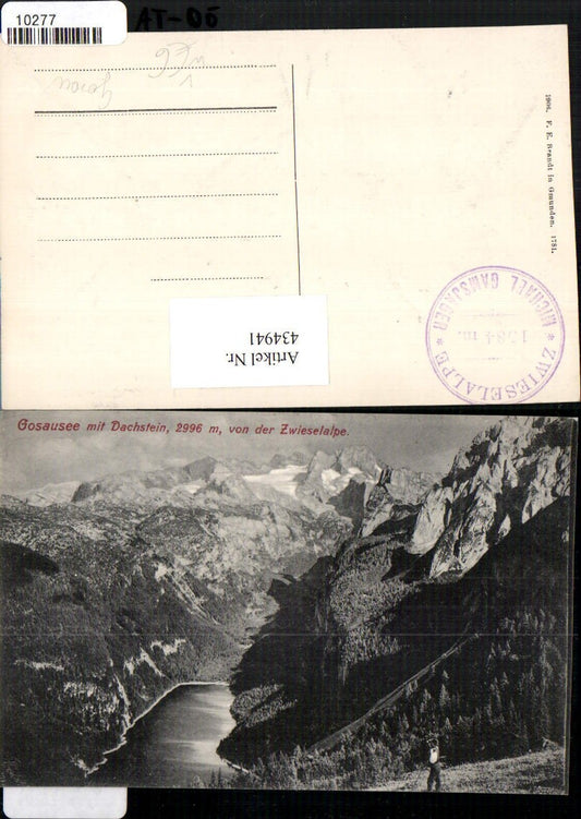 434941,Gosausee See b. Gosau m. Dachstein Bergkulisse pub F. E. Brandt 1781