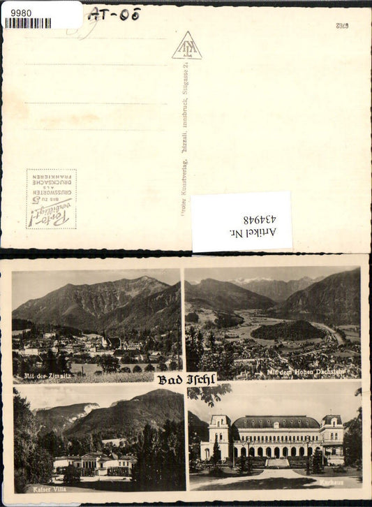 434948,Bad Ischl Totale Kurhaus Kaiservilla Mehrbildkarte