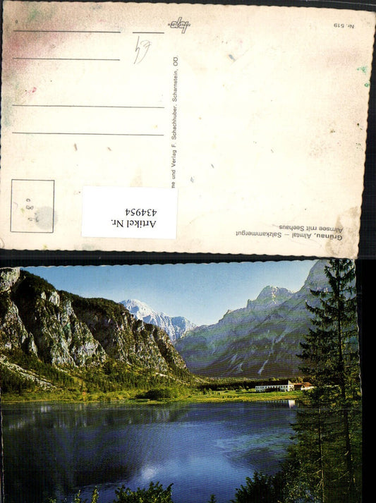 434954,Grünau im Almtal Almsee See m. Seehaus Bergkulisse