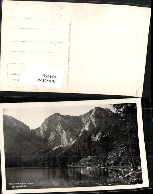 434956,Hinterer Langbathsee See b. Ebensee Bergkulisse pub Cosy 285