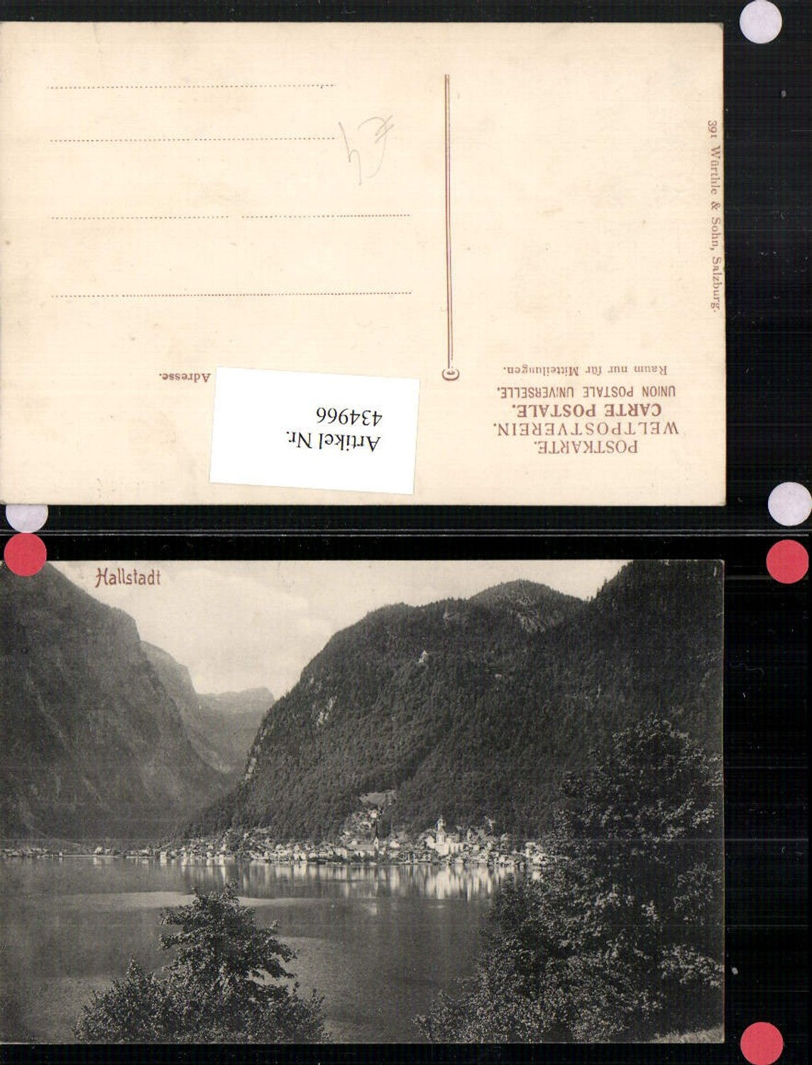 434966,Hallstatt Totale am See Bergkulisse