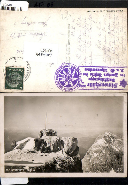 434970,Dachsteingipfel b. Hallstatt pub Max Mayer 212