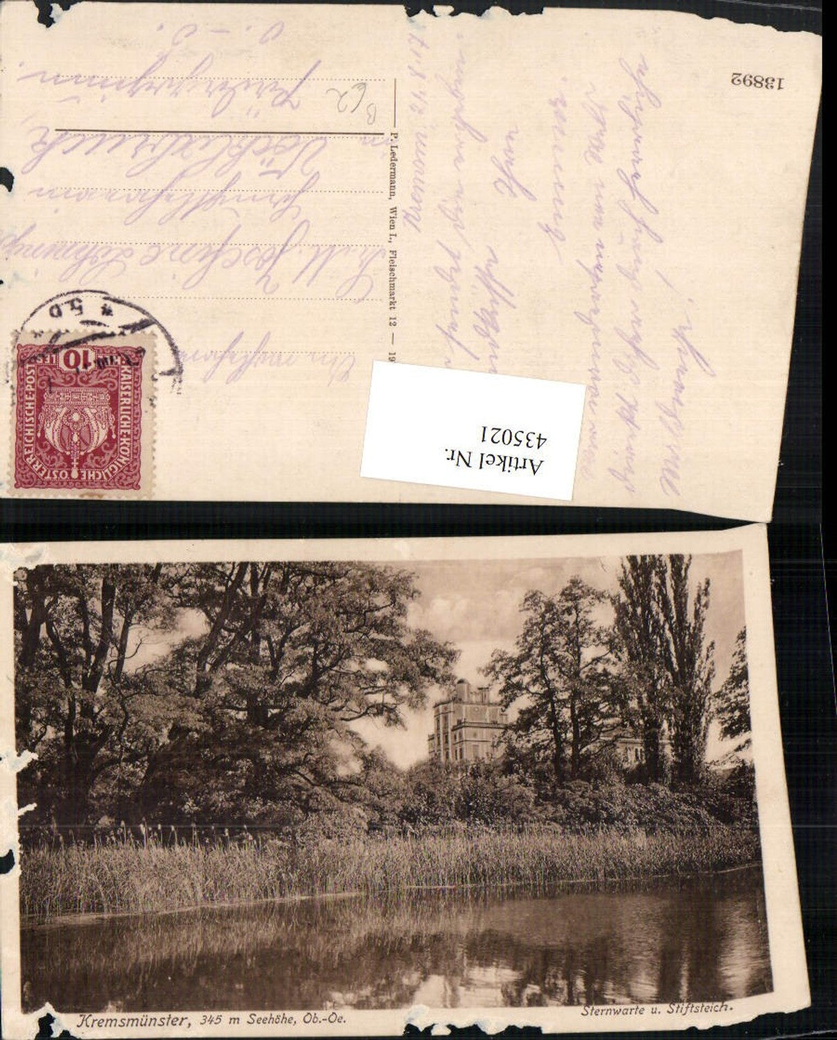 435021,Kremsmünster Sternwarte u. Stiftsteich