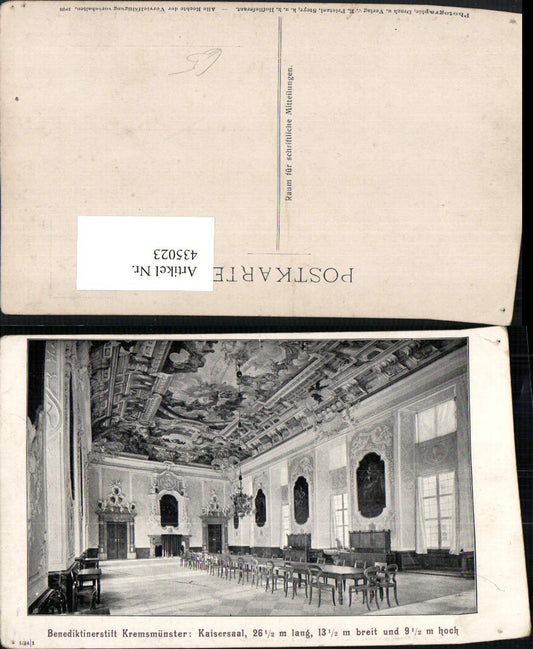 435023,Kremsmünster Benediktinerstift Kaisersaal Innenansicht