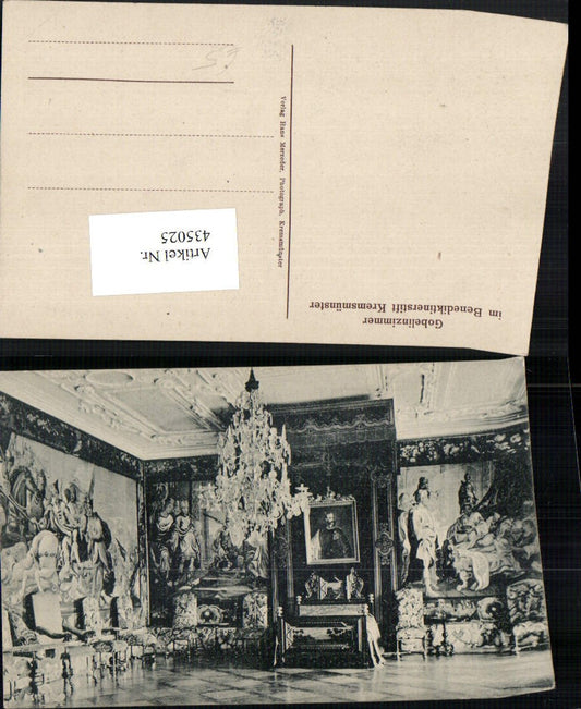 435025,Kremsmünster Benediktinerstift Gobelinzimmer Innenansicht