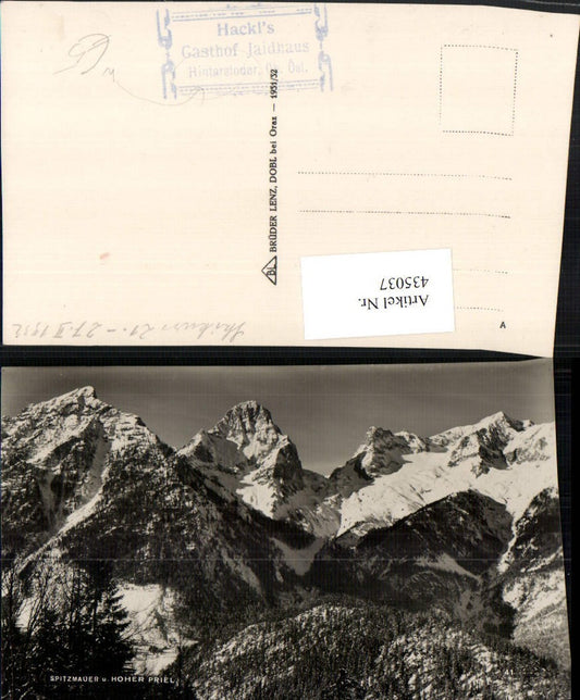 435037,Spitzmauer u. Hoher Priel b. Hinterstoder Bergkulisse