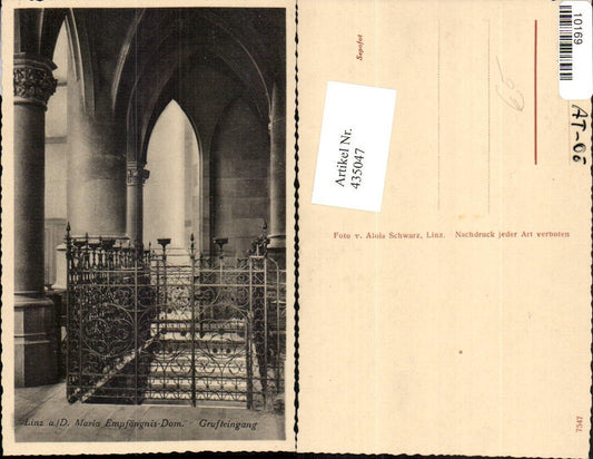 435047,Linz an d. Donau Maria Empfängnis-Dom Kirche Grufteingang