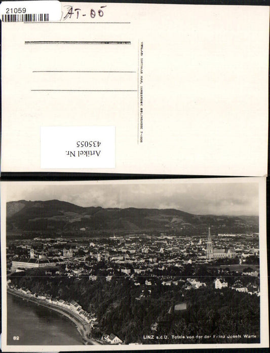 435055,Linz an d. Donau Totale von d. Franz Josefs Warte