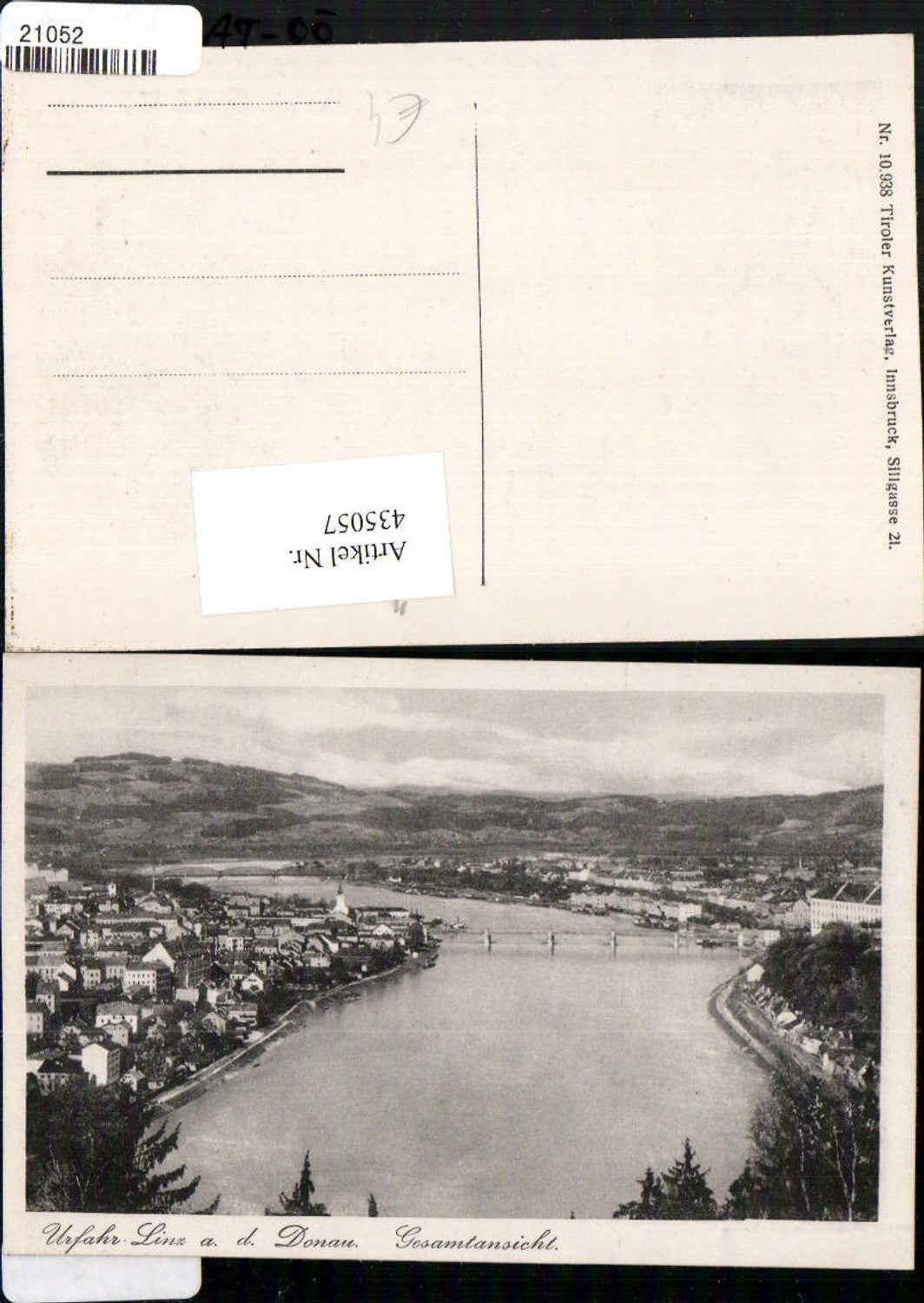 435057,Linz an d. Donau Urfahr Totale Fluss