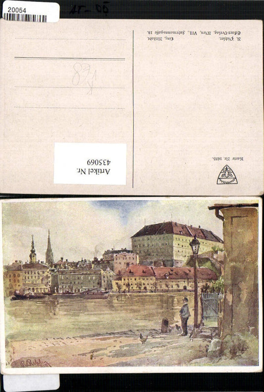 435069,Künstler AK R. Pichler Linz an d. Donau Altstadt pub Deutscher Schulverein 1635