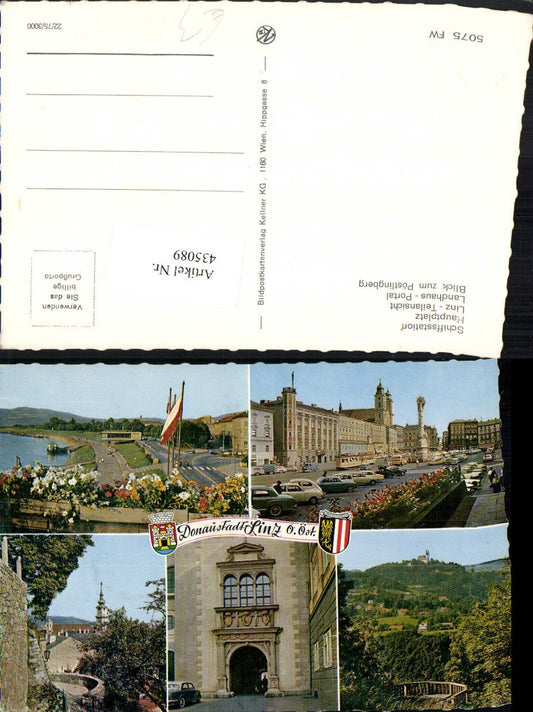 435089,Linz an d. Donau Schiffsstation Hauptplatz Landhaus Pöstlingberg Mehrbildkarte