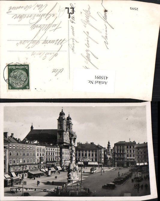 435091,Linz an d. Donau Hauptplatz Dreifaltigkeitssäule Kirche