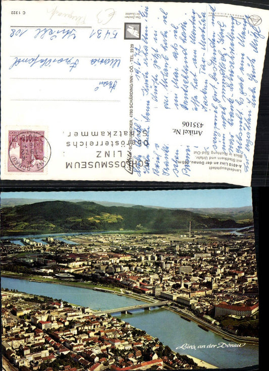 435106,Linz an d. Donau Totale Fliegeraufnahme