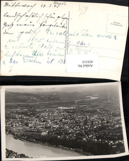 435115,Linz an d. Donau Totale Fliegeraufnahme