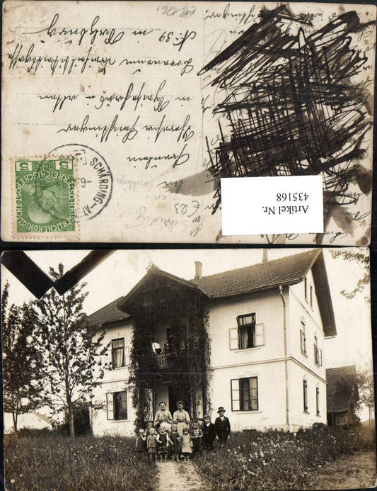 435168,Foto AK Schärding am Inn Familie Feichtinger Haus Bahnpost Schärding – Attnang