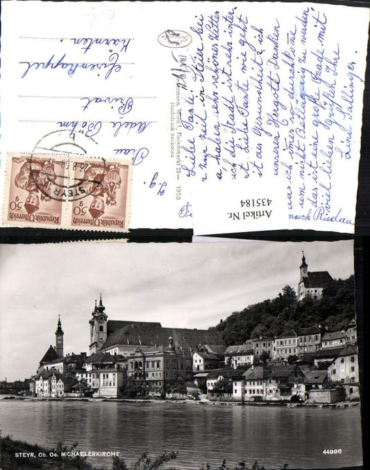 435184,Steyr an d. Enns Teilansicht m. Michaelerkirche Kirche