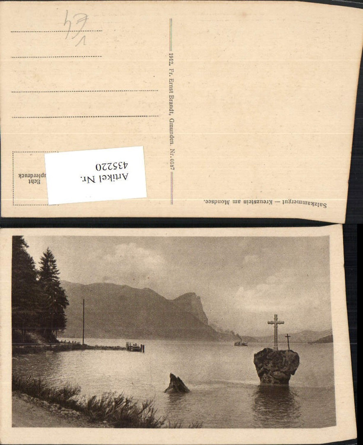 435220,Kreuzstein am Mondsee Kreuz Felsen pub Ernst Brandt 0187